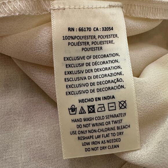 Moulinette Soeurs Anthropologie cream sequin v-neck tank top size 6 - Picture 7 of 12